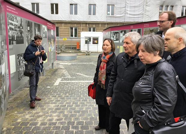 Senatorin Lompscher besucht die ehemalige Stasizentrale in der Berliner Ruschestraße; Foto: Robert-Havemann-Gesellschaft / Tom Sello