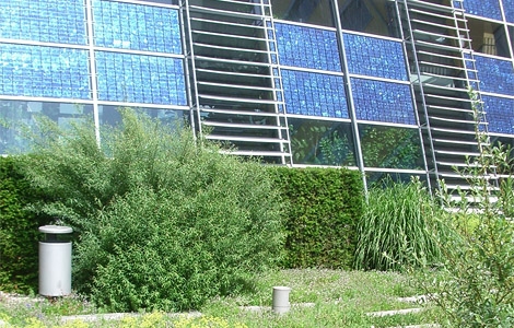 Solarnutzung an Gebäudefassade