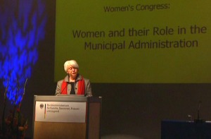 Christel Riemann-Hanewinckel Parliamentary State Secretary, Federal Ministry for Family Affairs Senior Citizens, Women and Youth opens the Women´ s Congress of Metropolis