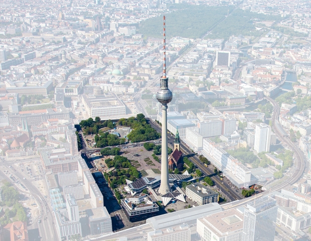 Luftaufnahme des Rathausforums, Foto: Dirk Laubner