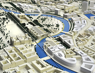 Ausschnitt aus dem Stadtmodell M 1:1000